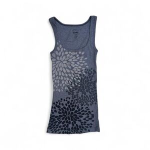 Old Navy Blue Floral Tank Top